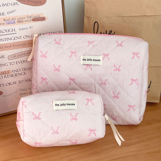 Ribbon Bow Makeup Bag For Students Korean Edition