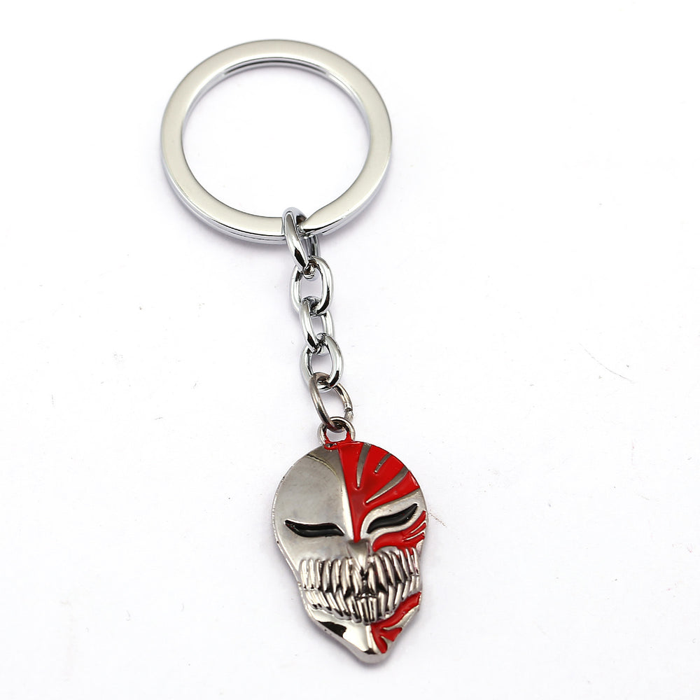 Anime Ornament Flame Skull Semi-virtual Mask Pendant