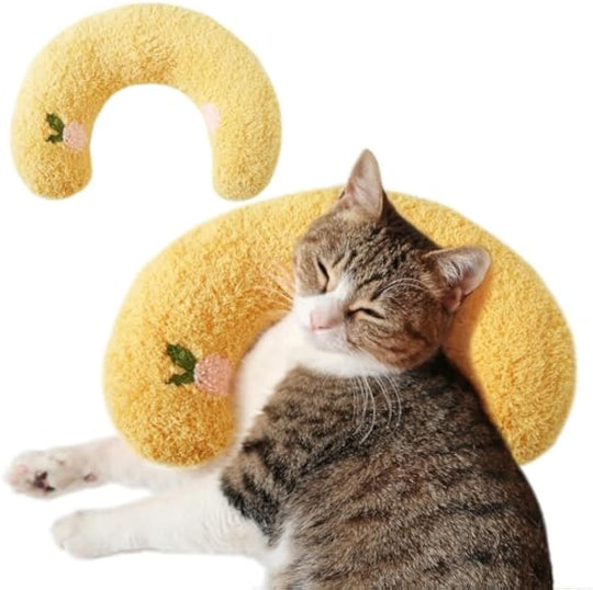 Cat Pillow Soft Cat Kneading Cat Pillows For Indoor Cats Cat Neck Pillow For Comfortable Sleep Cat Calming Pillow Products Plush Cat Toy Washable