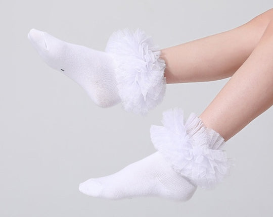 Stockings For Dancing Children's Combed Cotton Wholesale Children's Leggings Latin Dance Ballet Multi-layer Lace Socks Lace Stockings