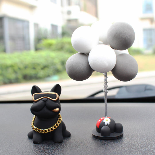 Car Decoration Cute Bulldog Action Doll