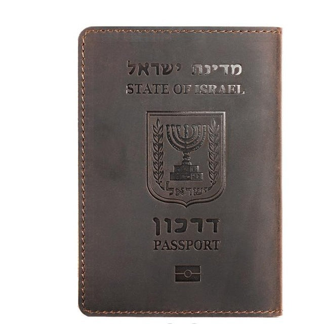 Israel edition leather passport holder