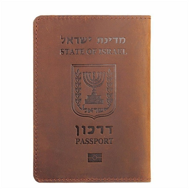 Israel edition leather passport holder