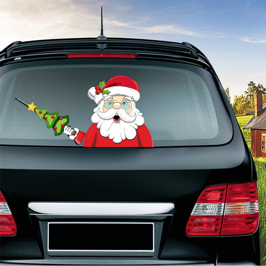 Popular Santa Claus wiper sticker can remove the car rear windshield wiper Sticker Car Stickers