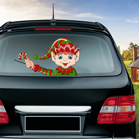 Popular Santa Claus wiper sticker can remove the car rear windshield wiper Sticker Car Stickers