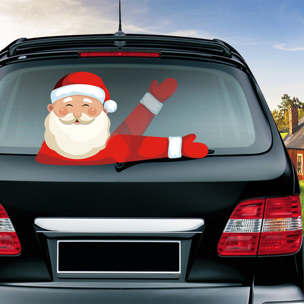 Popular Santa Claus wiper sticker can remove the car rear windshield wiper Sticker Car Stickers