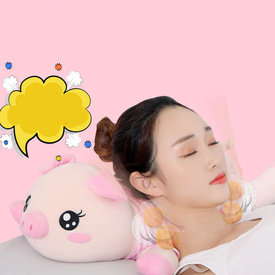 Plush doll massage pillow