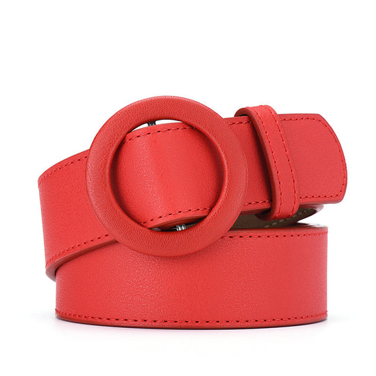 Lady Leather Bag Buckle Belt Korean Edition Fashion