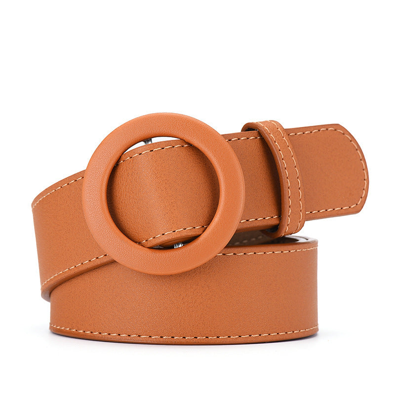 Lady Leather Bag Buckle Belt Korean Edition Fashion