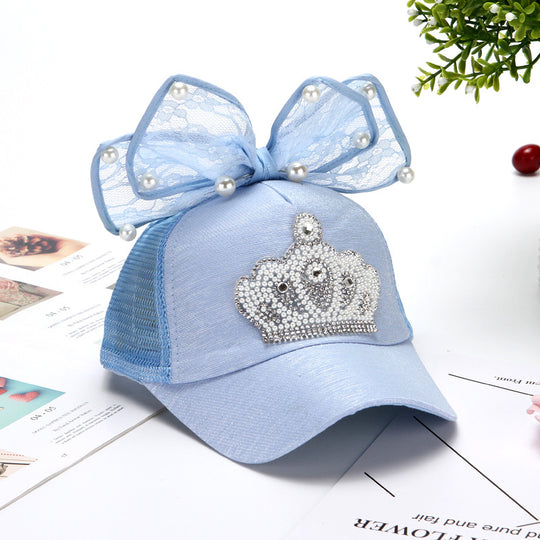 Children's Hats Korean Girl Summer Caps Breathable Mesh Visor Baseball Cap Beach Sunscreen Princess Hat