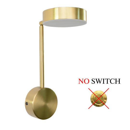 Golden Led Wall Lamp Bedside Lamp Wall Lamp Rotary Key Switch Lamp Modern Minimalist Wall Lamp Background Wall Decoration