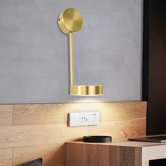 Golden Led Wall Lamp Bedside Lamp Wall Lamp Rotary Key Switch Lamp Modern Minimalist Wall Lamp Background Wall Decoration