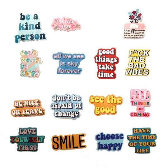 40 Inspirational English Graffiti Stickers Trolley Case Laptop Stickers Cartoon Series Waterproof Stickers