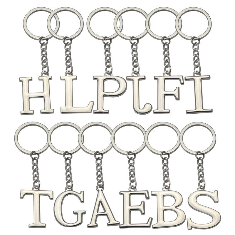 English Alphabet Keychain Keychain Personal Name Letter Pendant