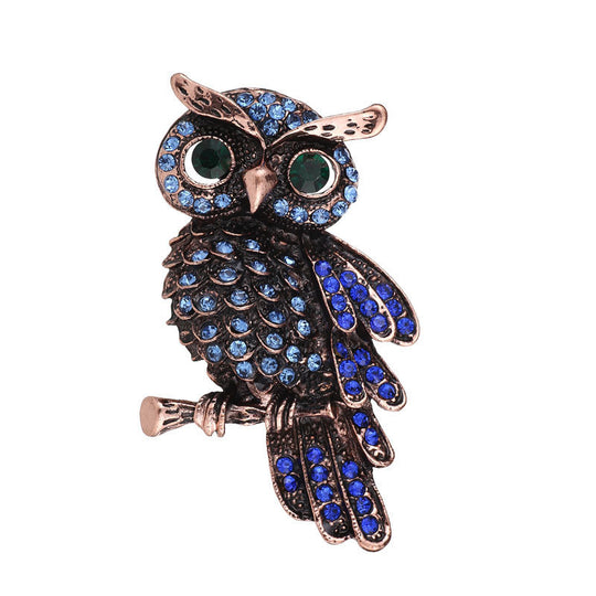 Korean Edition Animal Brooch Inlaid With Diamond Owl