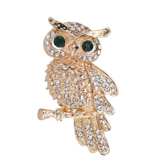 Korean Edition Animal Brooch Inlaid With Diamond Owl