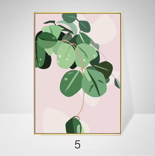 Green Radish Plant Grass Scandinavian Wall Art Print Canvas Painting Nordic Posters And Prints Wall Pictures For Living Room