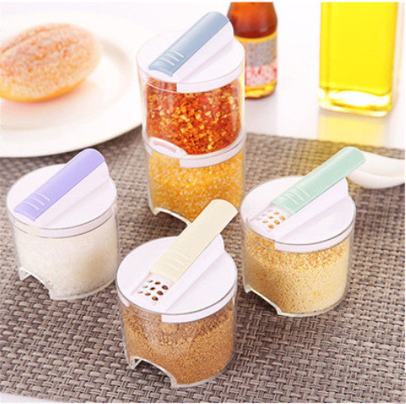 Kitchenware Plastic Sealed Double Lid Seasoning Box