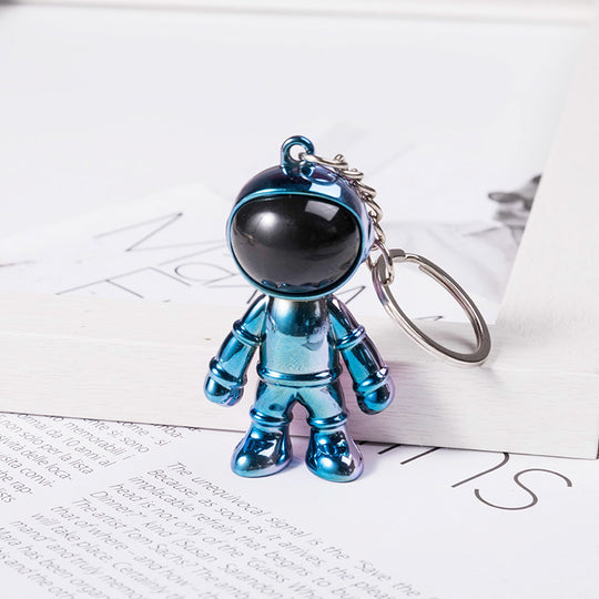 Korean Hip Hop Fashion Cross Spaceman Necklace Keychain