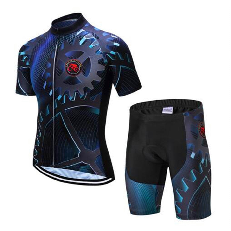 Teleyi Men's Short-Sleeved Cycling Jersey, Breathable Mesh Fabric, Special Merchandise For Cycling And Foreign Trade