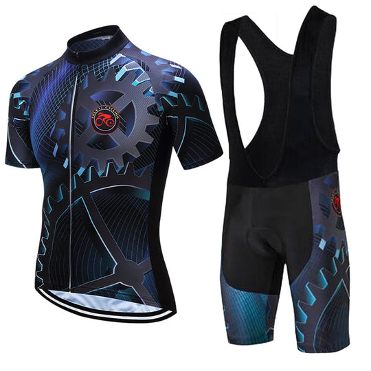 Teleyi Men's Short-Sleeved Cycling Jersey, Breathable Mesh Fabric, Special Merchandise For Cycling And Foreign Trade