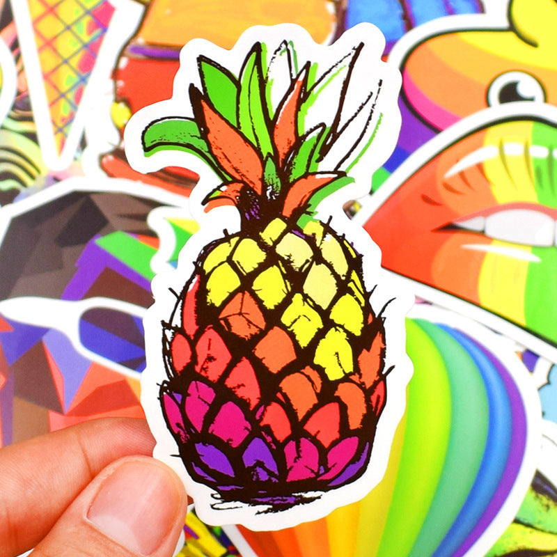 50 Rainbow Stickers, Body Stickers, Amazon Explosive Laptop Stickers