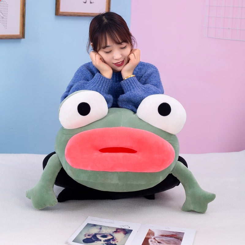 Sausage Mouth Doll Pomming Frog Doll Funny Frog Hugging Pillow