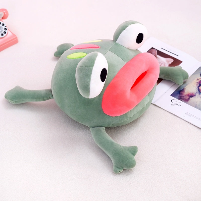 Sausage Mouth Doll Pomming Frog Doll Funny Frog Hugging Pillow