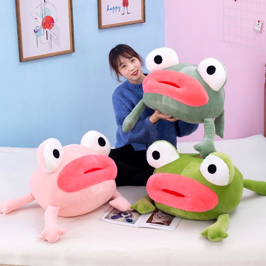 Sausage Mouth Doll Pomming Frog Doll Funny Frog Hugging Pillow