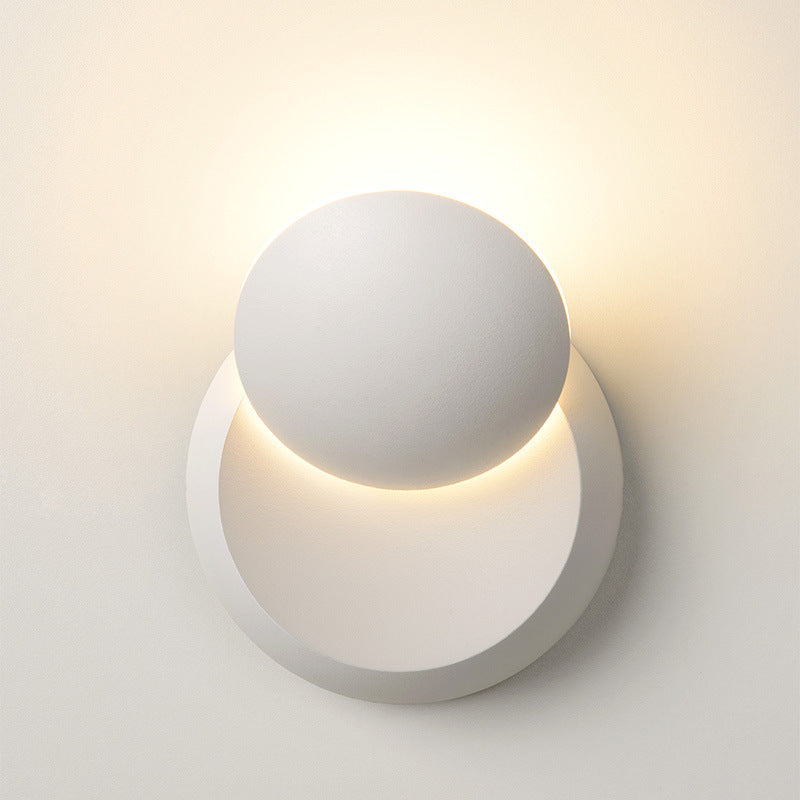 Rotating Lunar Eclipse Wall Lamp Modern Minimalist Living Room Ledl Wall Lamp Balcony Bedside Wall Lamp