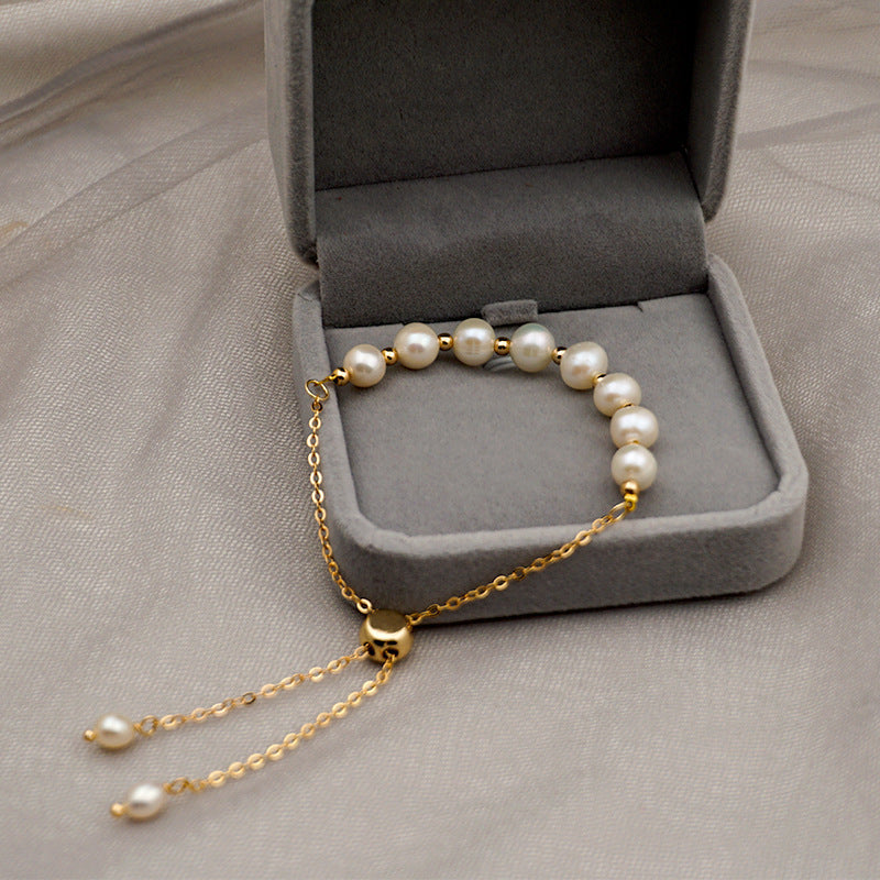 New Korean Edition Freshwater Pearl Contracted Bracelet