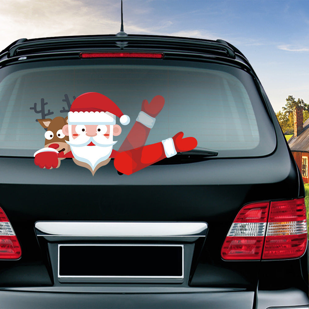 Popular Santa Claus wiper sticker can remove the car rear windshield wiper Sticker Car Stickers