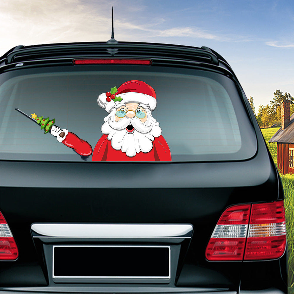 Popular Santa Claus wiper sticker can remove the car rear windshield wiper Sticker Car Stickers