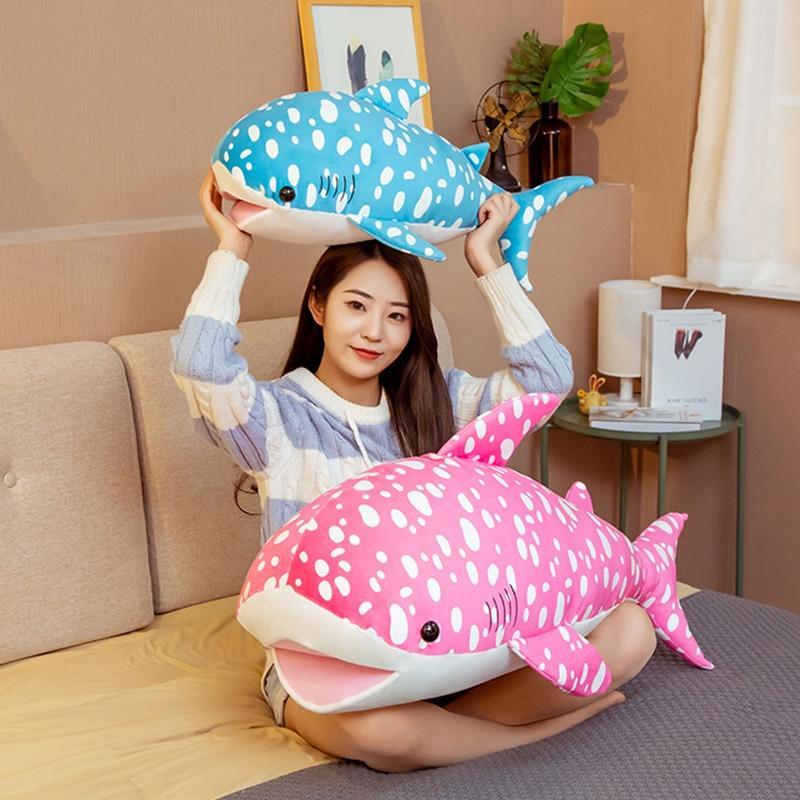 Spotted fish plush pillow