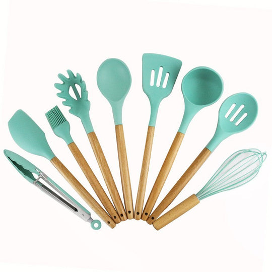 New silicone kitchenware with wooden handle