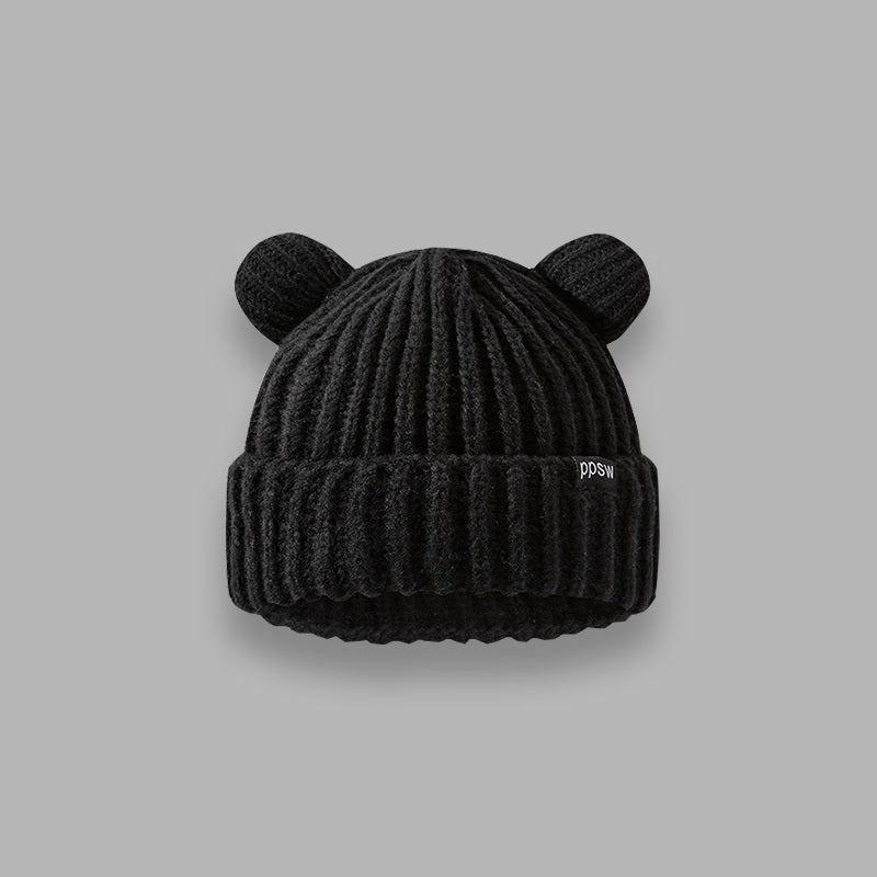 Cute Little Bear Ears Large Edition Loose Wool Hat