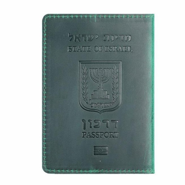 Israel edition leather passport holder