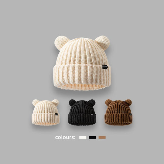 Cute Little Bear Ears Large Edition Loose Wool Hat