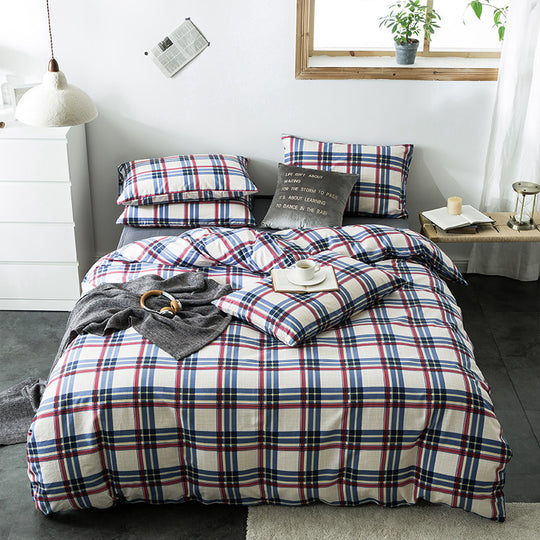 Check cotton bedding