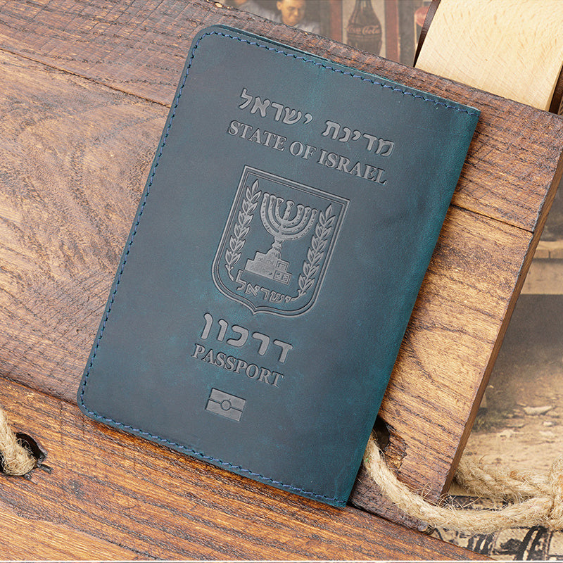 Israel edition leather passport holder