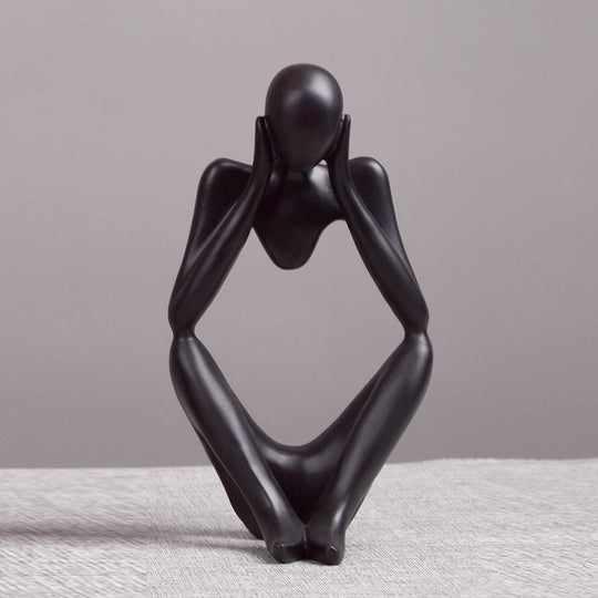 Thinker Statue Abstract Figure Sculpture Small Ornaments Resin Statue Home Crafts Home Decoration Modern Figurines For Interior