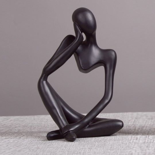 Thinker Statue Abstract Figure Sculpture Small Ornaments Resin Statue Home Crafts Home Decoration Modern Figurines For Interior