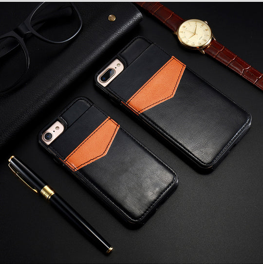 Compatible With Apple, Retro Leather Wallet Case For 8 7 6S 6 Plus Card Slot Holder Phone Cases