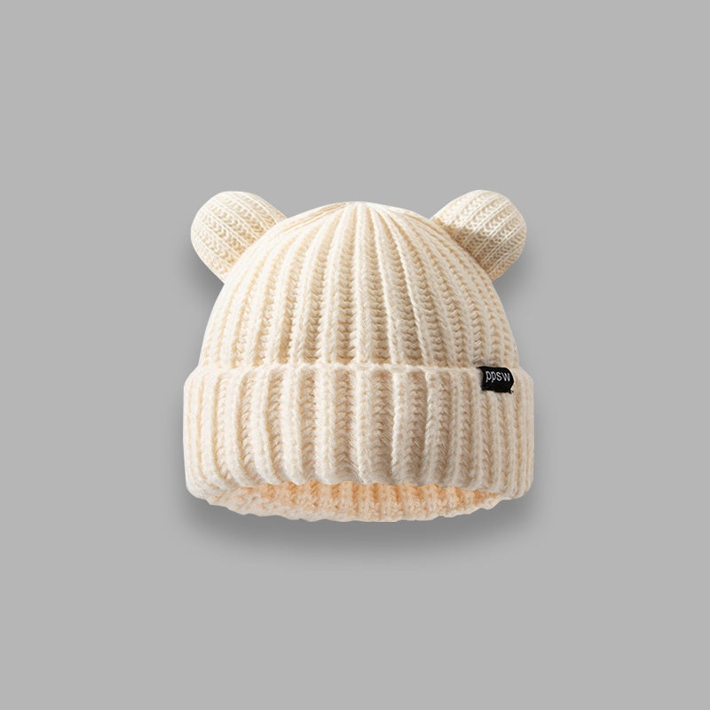 Cute Little Bear Ears Large Edition Loose Wool Hat