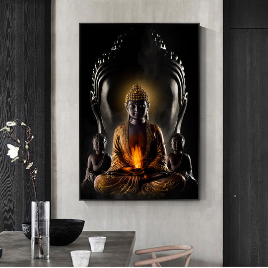 God Buddha Wall Art Canvas  Modern Buddha Canvas Art Paintings On The Wall Canvas Pictures Buddhism Posters Wall Decor