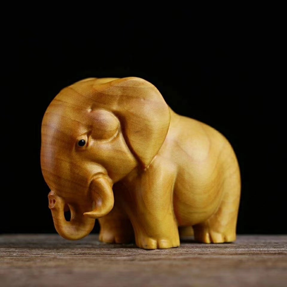 Sculptures And Figurines For Interior Cute Wood Carving Animals Statue Decoration Ornaments