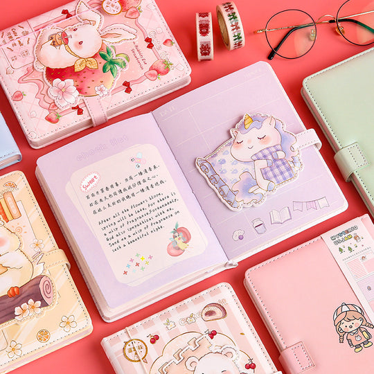 Love Limited Coloring Magnetic Buckle Leather Diary