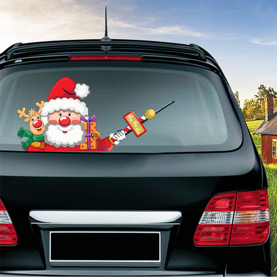 Popular Santa Claus wiper sticker can remove the car rear windshield wiper Sticker Car Stickers