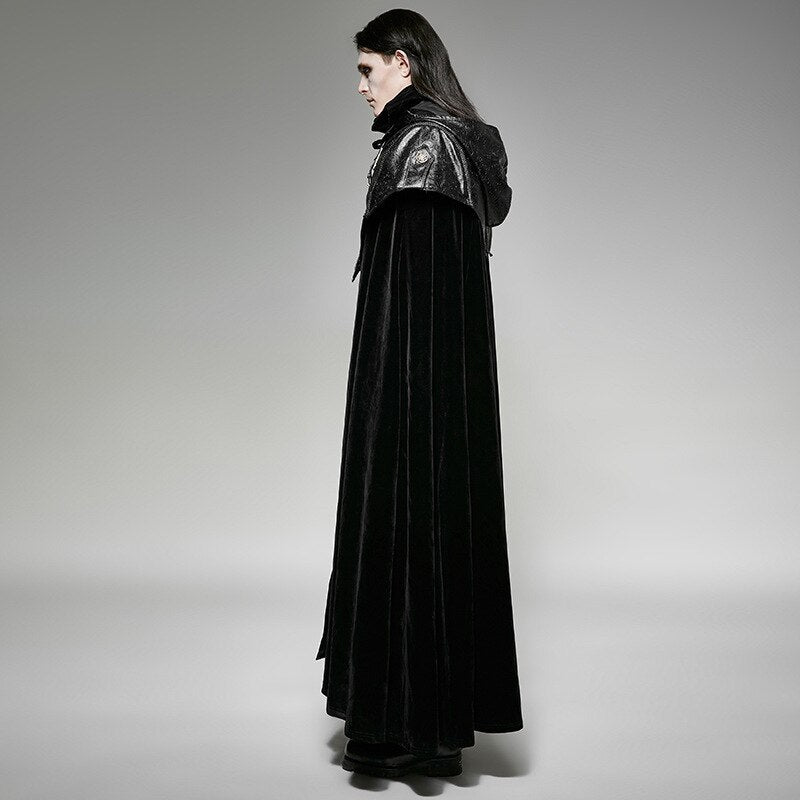 Men's Windbreaker Cloak Punk Retro Long Cloak Coat