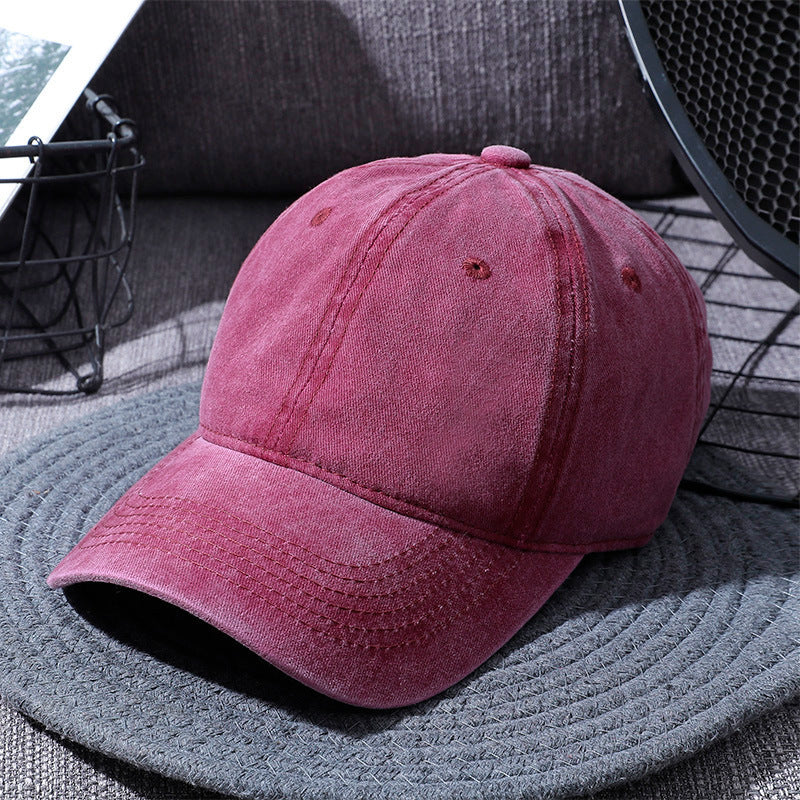 Washed Baseball Caps For Men And Women Outdoor Distressed Sun Hats Simple Caps